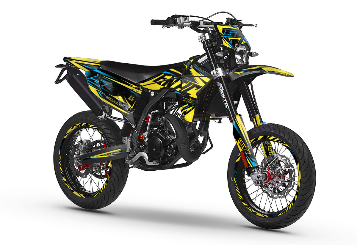 Dekor kit Fantic 50cc 2023-2025 Metallstil | Motorradaufkleber | Personalisierung 50cc | armysctv