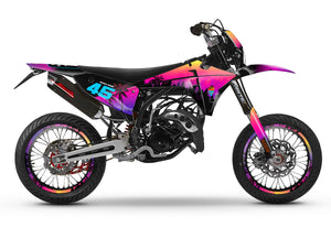 Dekor kit Fantic 50cc 2023-2025 Miami | Motorradaufkleber | Personalisierung 50cc | armysctv