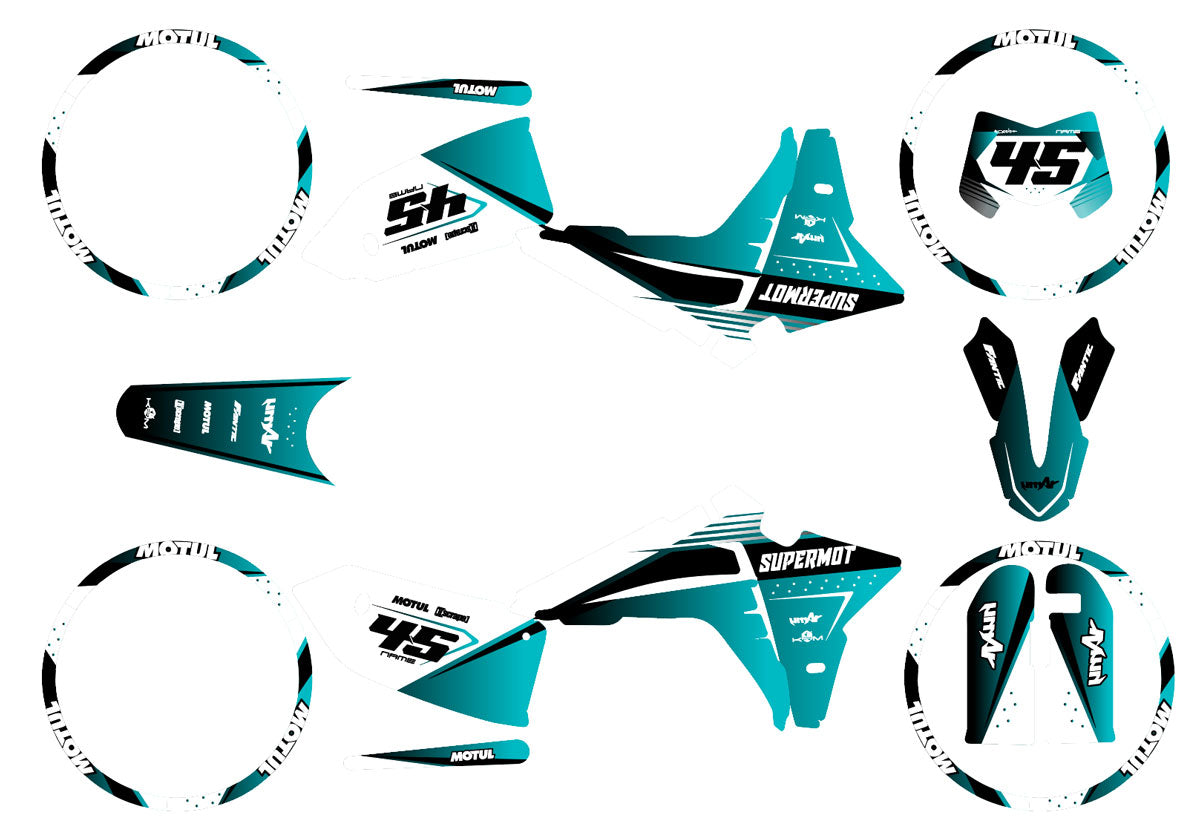 Dekor kit Fantic 50cc 2023-2025 Missile | Motorradaufkleber | Personalisierung 50cc | armysctv