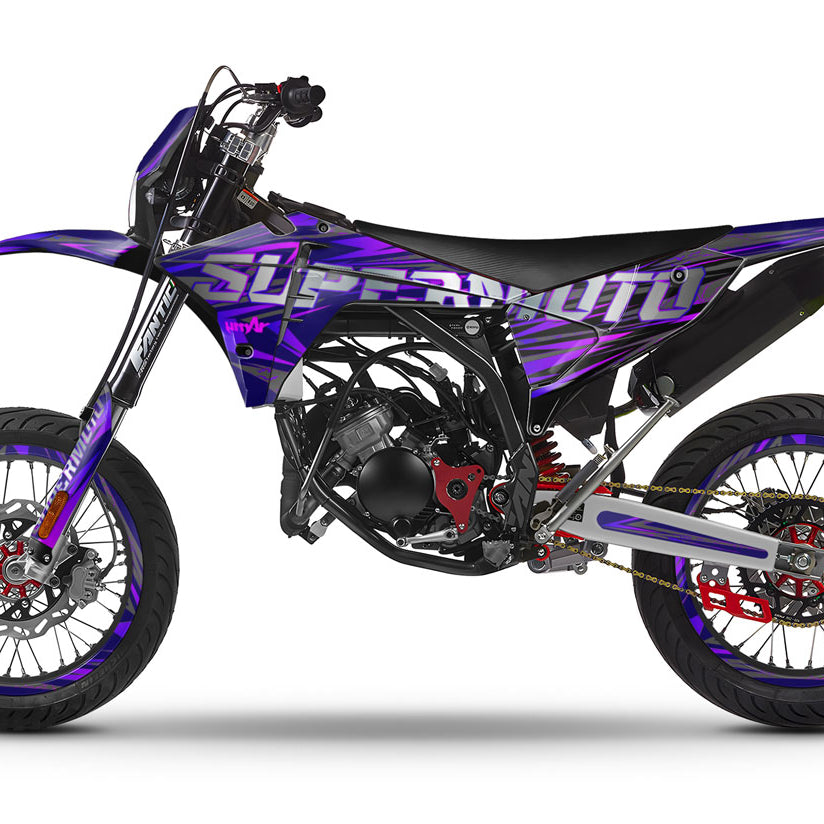 Graphics kit Fantic 50cc 2023-2025 Purpink | motorcycle stickers | 50cc customization | armysctv