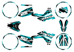 Dekor kit Fantic 50cc 2023-2025 Skyprem | Motorradaufkleber | Personalisierung 50cc | armysctv