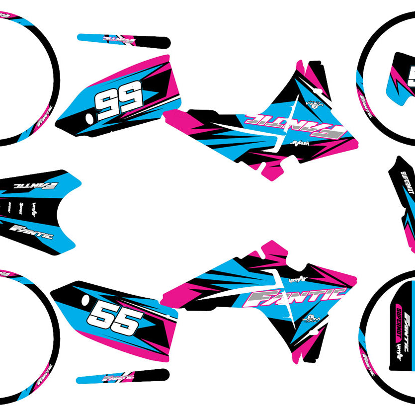 Graphics kit Fantic 50cc 2023-2025 Stream | motorcycle stickers | 50cc customization | armysctv