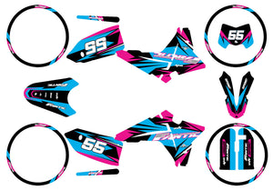 Dekor kit Fantic 50cc 2023-2025 Stream | Motorradaufkleber | Personalisierung 50cc | armysctv