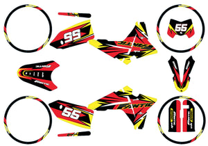 Dekor kit Fantic 50cc 2023-2025 Stream | Motorradaufkleber | Personalisierung 50cc | armysctv