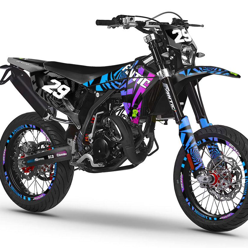 Kit déco Fantic 50cc 2023-2025 Swirl | autocollants moto | personnalisation 50cc | armysctv