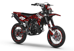 Kit déco Fantic 50cc 2023-2025 Zebra style | autocollants moto | personnalisation 50cc | armysctv
