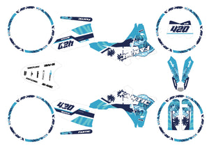 Dekor kit Fantic 50cc 2023-2025 Oceans | Motorradaufkleber | Personalisierung 50cc | armysctv