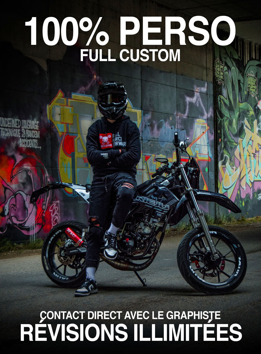 Anzahlung für Modell-/Skizzenentwurf - Dekor kit 100% custom | Motorradaufkleber | Personalisierung 50cc | armysctv