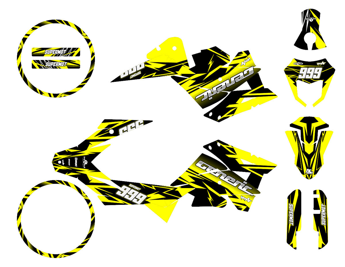 Kit déco Generic Trigger SM 50cc 2006-2018 Huitième | autocollants moto | personnalisation 50cc | armysctv