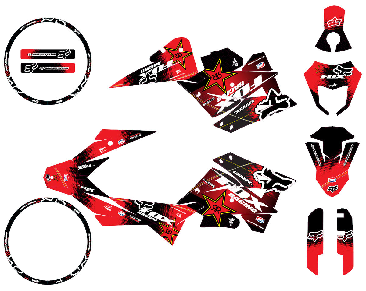 Kit déco Generic Trigger SM 50cc 2006-2018 Army Fox | autocollants moto | personnalisation 50cc | armysctv