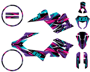Graphics kit Generic Trigger SM 50cc 2006-2018 Electrify | motorcycle stickers | 50cc customization | armysctv
