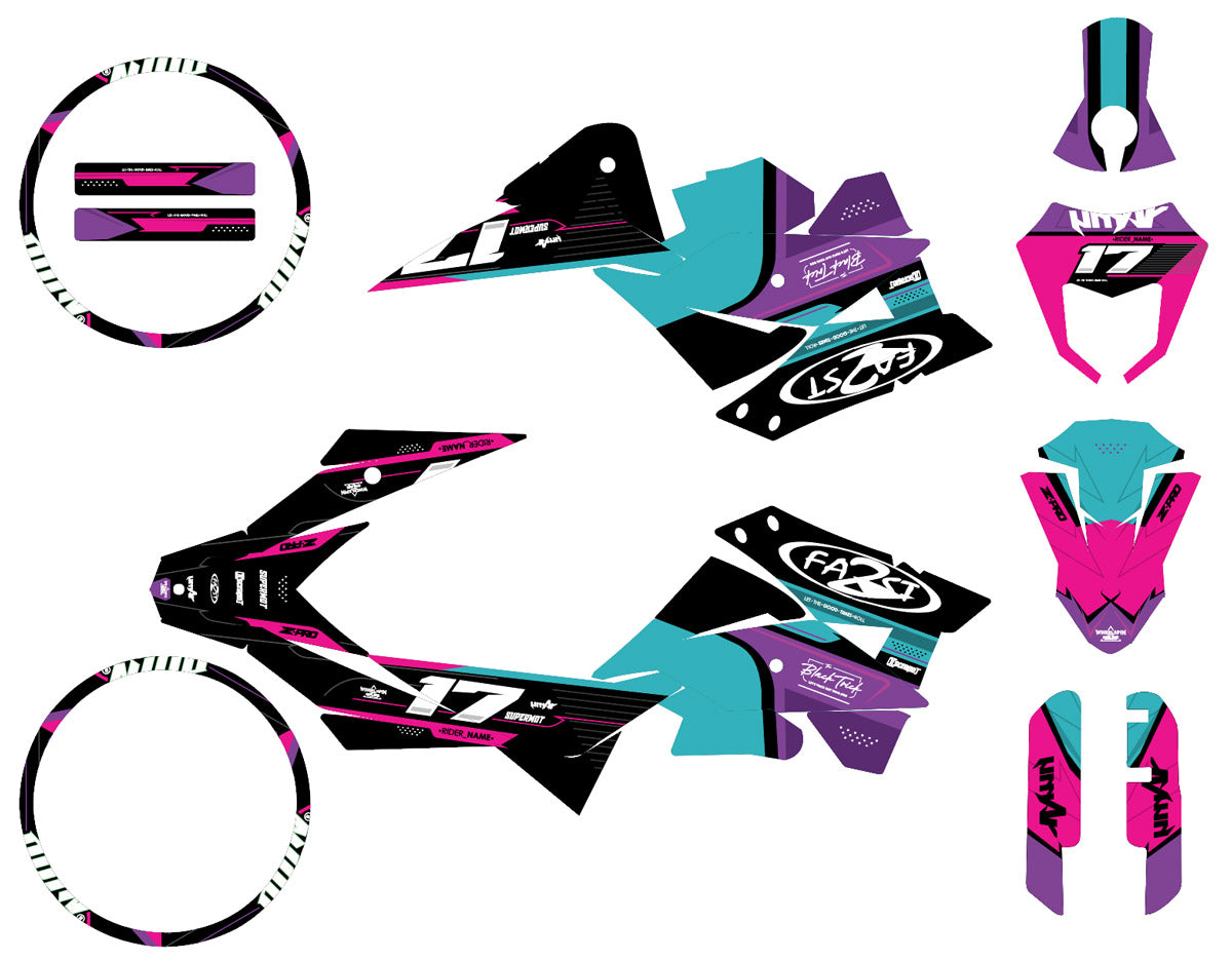 Kit déco Generic Trigger SM 50cc 2006-2018 Synth | autocollants moto | personnalisation 50cc | armysctv