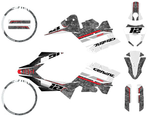 Kit déco Generic Trigger SM 50cc 2006-2018 Warfare | autocollants moto | personnalisation 50cc | armysctv