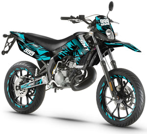 50cc Graphics kit Gilera SMT 2011-2017 Eighth with modern graphic design on motorcycle.
