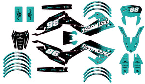 Dekor kit 50cc Gilera SMT 2018-2025 Fasthouse | Motorradaufkleber | Personalisierung 50cc | armysctv
