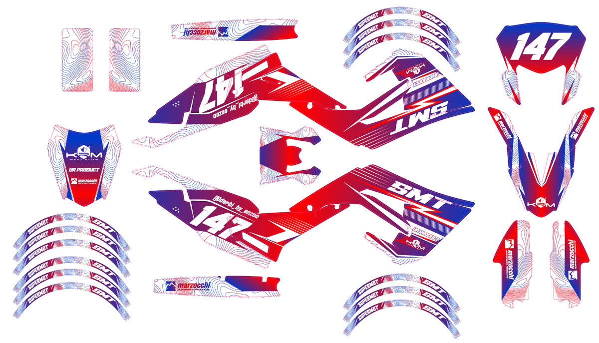 Kit déco 50cc Gilera SMT 2018-2025 France | autocollants moto | personnalisation 50cc | armysctv