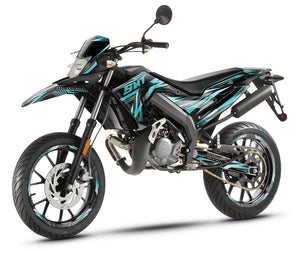Kit déco 50cc Gilera SMT 2018-2025 Alpha avec design moderne et agressif pour customisation de moto.