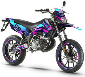 Deko-sett 50cc Gilera SMT 2011-2017 Vill Rosa | motorsykkelklistremerker | tilpasning 50cc | armysctv