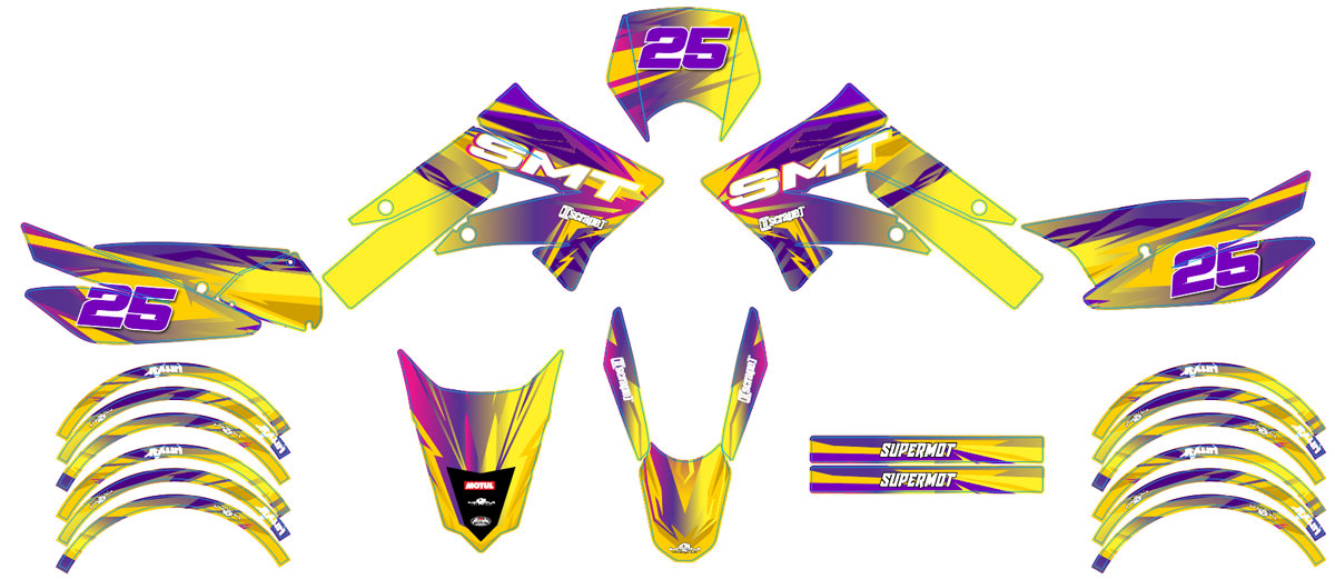 Kit déco 50cc Gilera SMT 2011-2017 Army Flamer | autocollants moto | personnalisation 50cc | armysctv