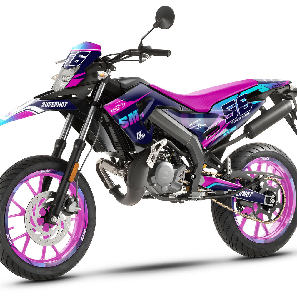 Deko-sett 50cc Gilera SMT 2018-2025 Vill Rosa | motorsykkelklistremerker | tilpasning 50cc | armysctv