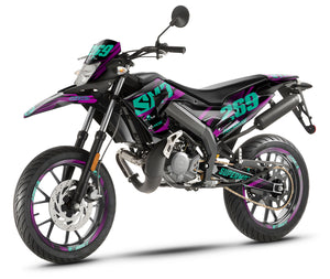 Deko-sett 50cc Gilera SMT 2018-2025 Purple Rain | motorsykkelklistremerker | tilpasning 50cc | armysctv