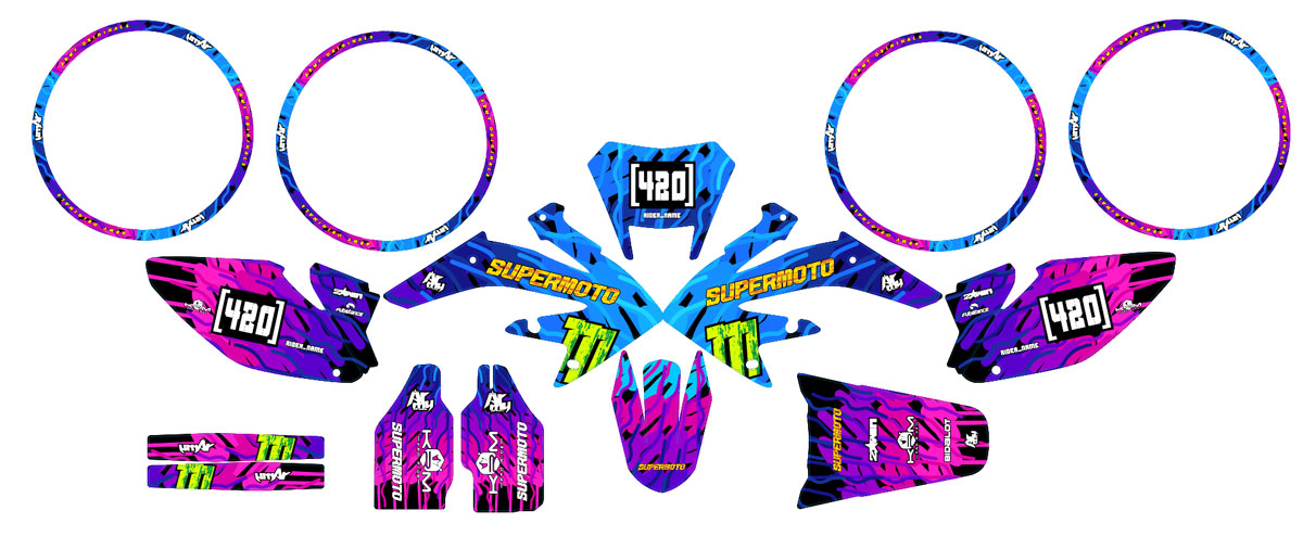 Graphics kit HM CRM 50 Skid Sparkler