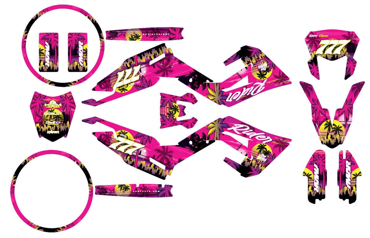 Kit déco 50cc Derbi Senda xtreme 2018-2025 Miami