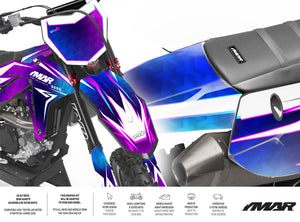 Kit de pegatinas Motocross R-Force – Compatible con todos los modelos, estilo de competición con diseño colorido y acabados de primera calidad.