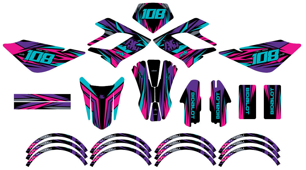 50cc Graphics kit Derbi DRD Racing Electrify