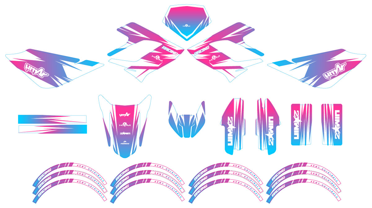 50cc Graphics kit Derbi DRD Racing X-Fast