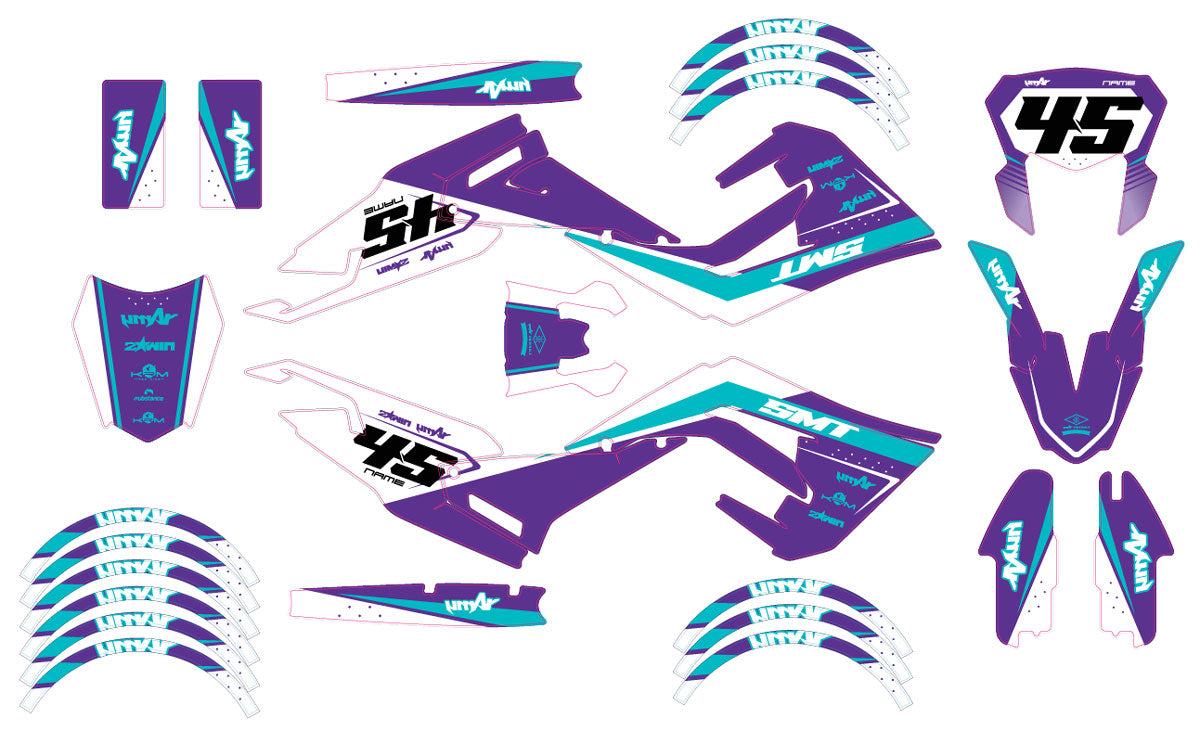 Kit pegatinas 50cc Gilera SMT 2018-2025 Ejército Misil