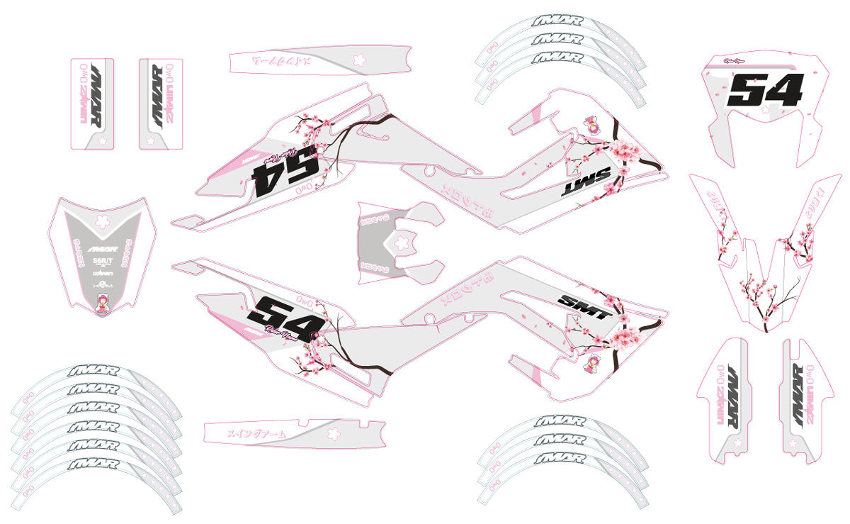 Kit pegatinas 50cc Gilera SMT 2018-2025 Ejército Sakura