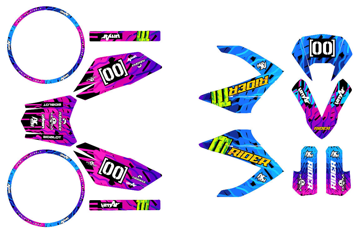 50cc Graphics kit Masai Rider 2012-2025 Sparkler