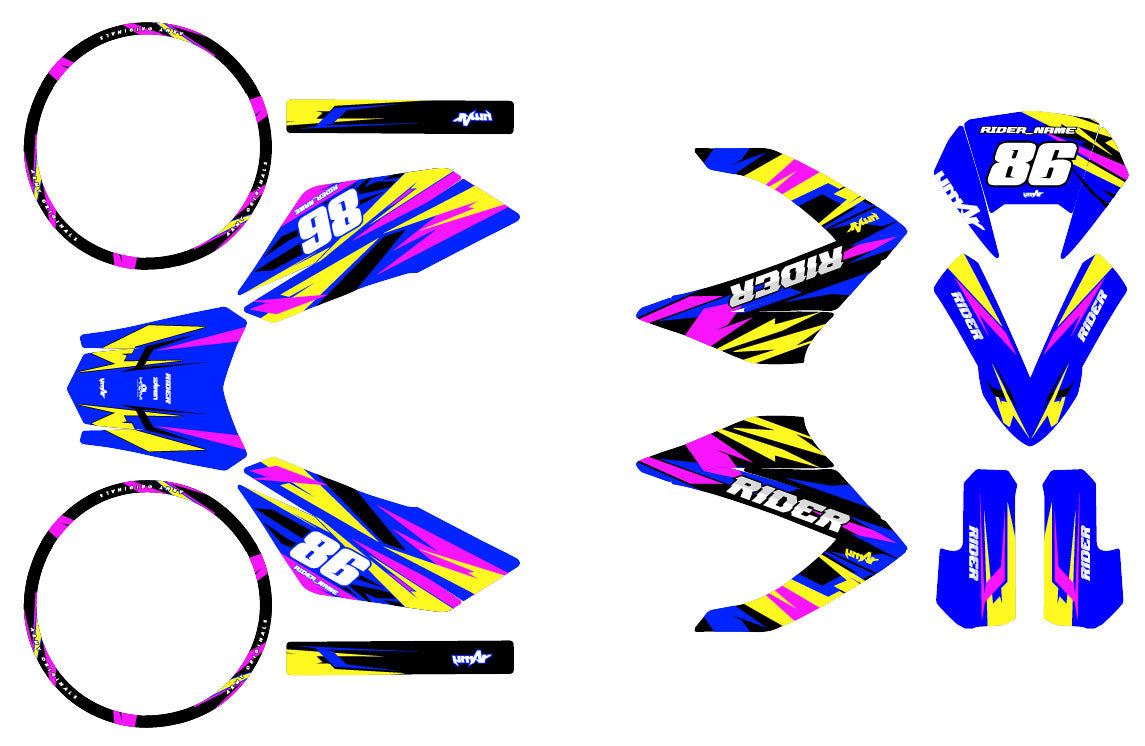 Dekalsett 50cc Masai Rider 2012-2025 Tacker