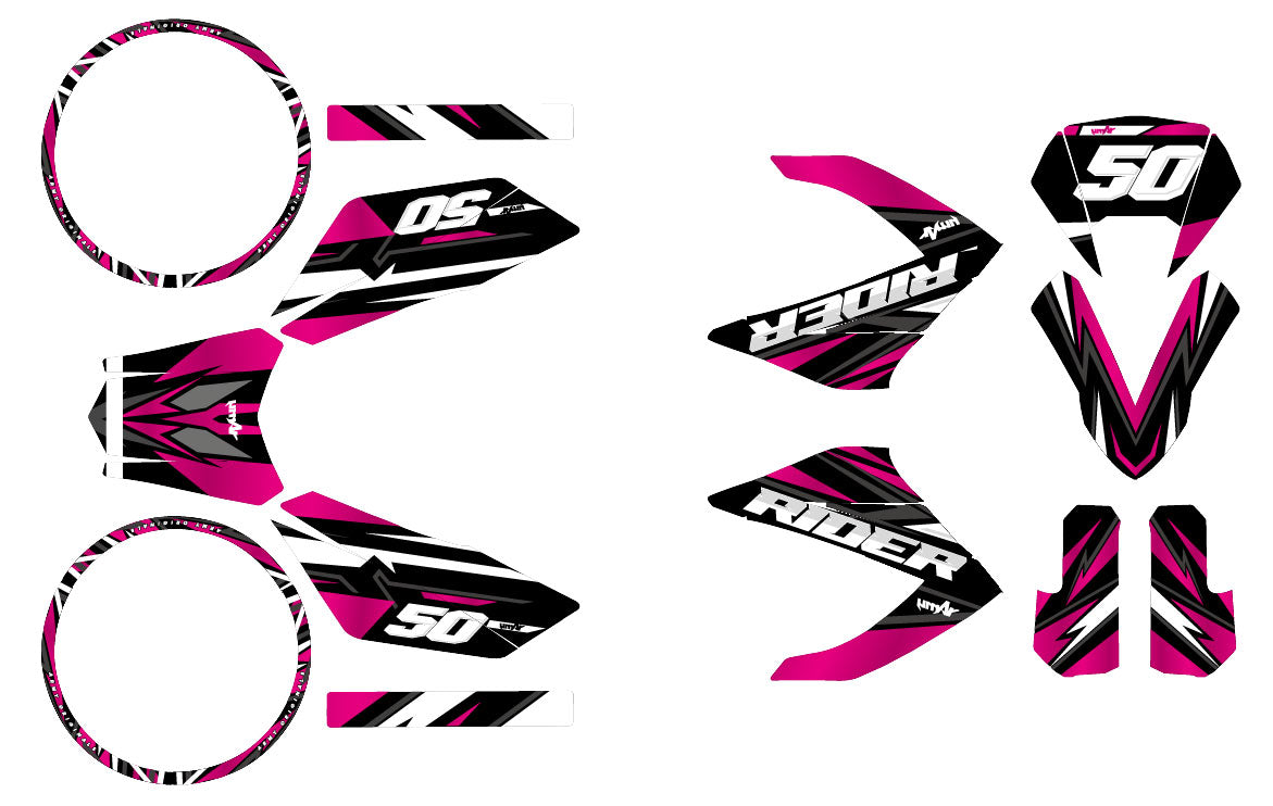 50cc Graphics kit Masai Rider 2012-2025 Vision