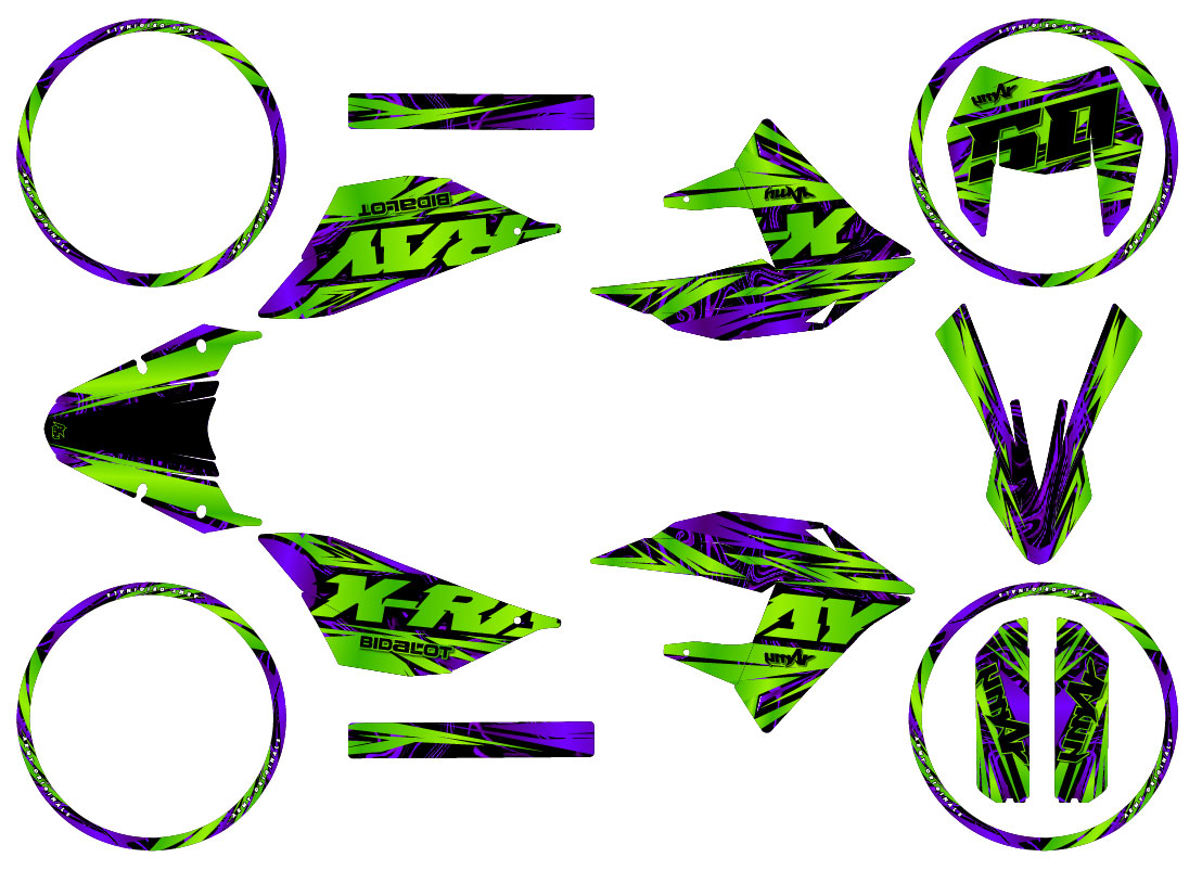 Kit pegatinas 50cc Masai X-Ray 2019-2025 Zontix