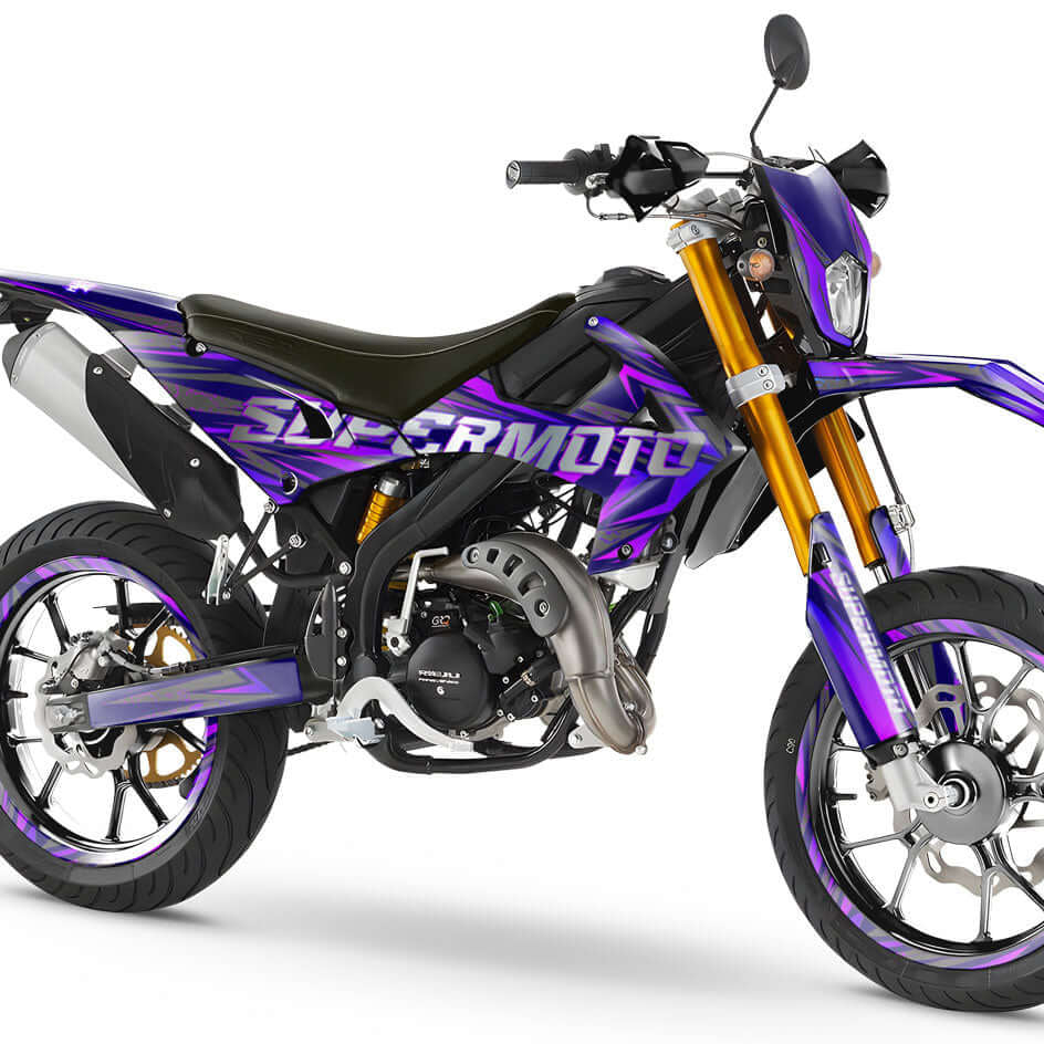 Kit pegatinas Rieju MRT 50cc 2022-2025 Purpink | pegatinas para moto | personalización 50cc | armysctv
