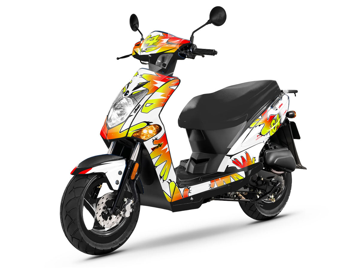 Graphics kit Kymco Agility 50 and 125cc Racing Spirit scooter