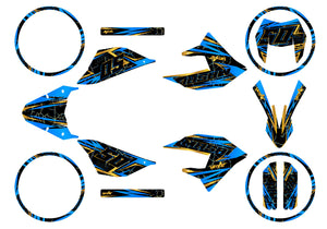 Dekor kit 50cc Masai X-Ray 2019-2025 Bleuz | Motorradaufkleber | 50cc Personalisierung | armysctv