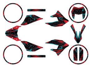 Dekor kit 50cc Masai X-Ray 2019-2025 Bleuz | Motorradaufkleber | 50cc Personalisierung | armysctv