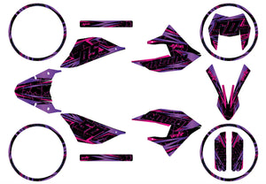 Dekor kit 50cc Masai X-Ray 2019-2025 Bleuz | Motorradaufkleber | 50cc Personalisierung | armysctv
