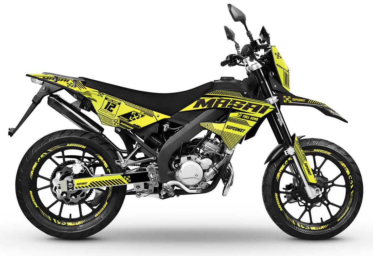 50cc Graphics kit Masai X-Ray 2019-2025 Greenline | motorcycle stickers | 50cc customization | armysctv