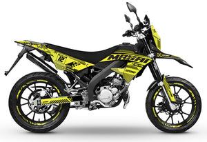 Dekor kit 50cc Masai X-Ray 2019-2025 Greenline | Motorradaufkleber | Personalisierung 50cc | armysctv