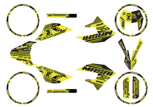 Dekor kit 50cc Masai X-Ray 2019-2025 Greenline | Motorradaufkleber | Personalisierung 50cc | armysctv
