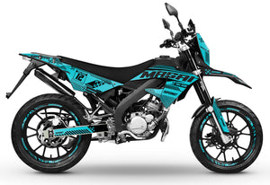 Dekor kit 50cc Masai X-Ray 2019-2025 Greenline | Motorradaufkleber | Personalisierung 50cc | armysctv