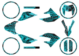 Dekor kit 50cc Masai X-Ray 2019-2025 Greenline | Motorradaufkleber | Personalisierung 50cc | armysctv