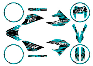Deko-sett 50cc Masai X-Ray 2019-2025 Illuzion | motorsykkelklistremerker | tilpasning 50cc | armysctv