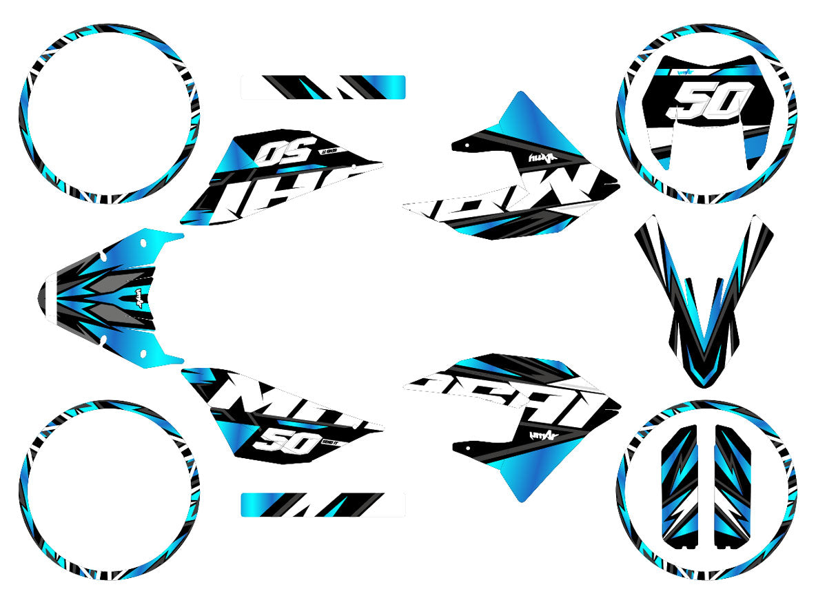 Kit déco 50cc Masai X-Ray 2019-2025 Vision | autocollants moto | personnalisation 50cc | armysctv