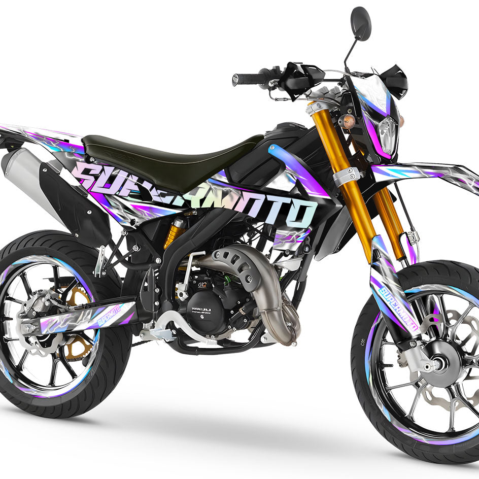 Kit pegatinas Rieju MRT 50cc 2022-2025 Shiro | pegatinas para moto | personalización 50cc | armysctv