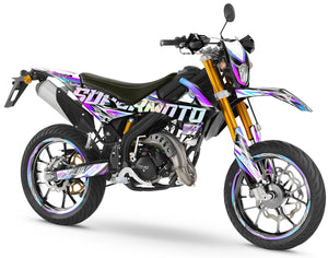 Kit pegatinas Rieju MRT 50cc 2022-2025 Shiro | pegatinas para moto | personalización 50cc | armysctv